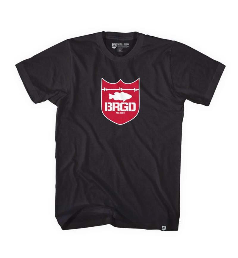 SHIELD RED LOGO TEE BLACK