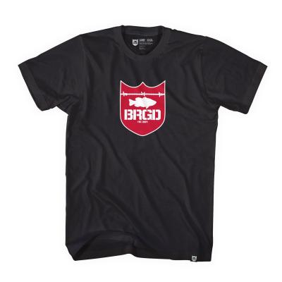 SHIELD RED LOGO TEE BLACK