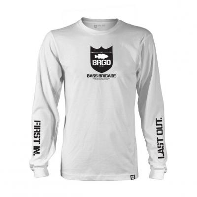 MILITARY SHIELD LONG SLEEVE TEE WHITE